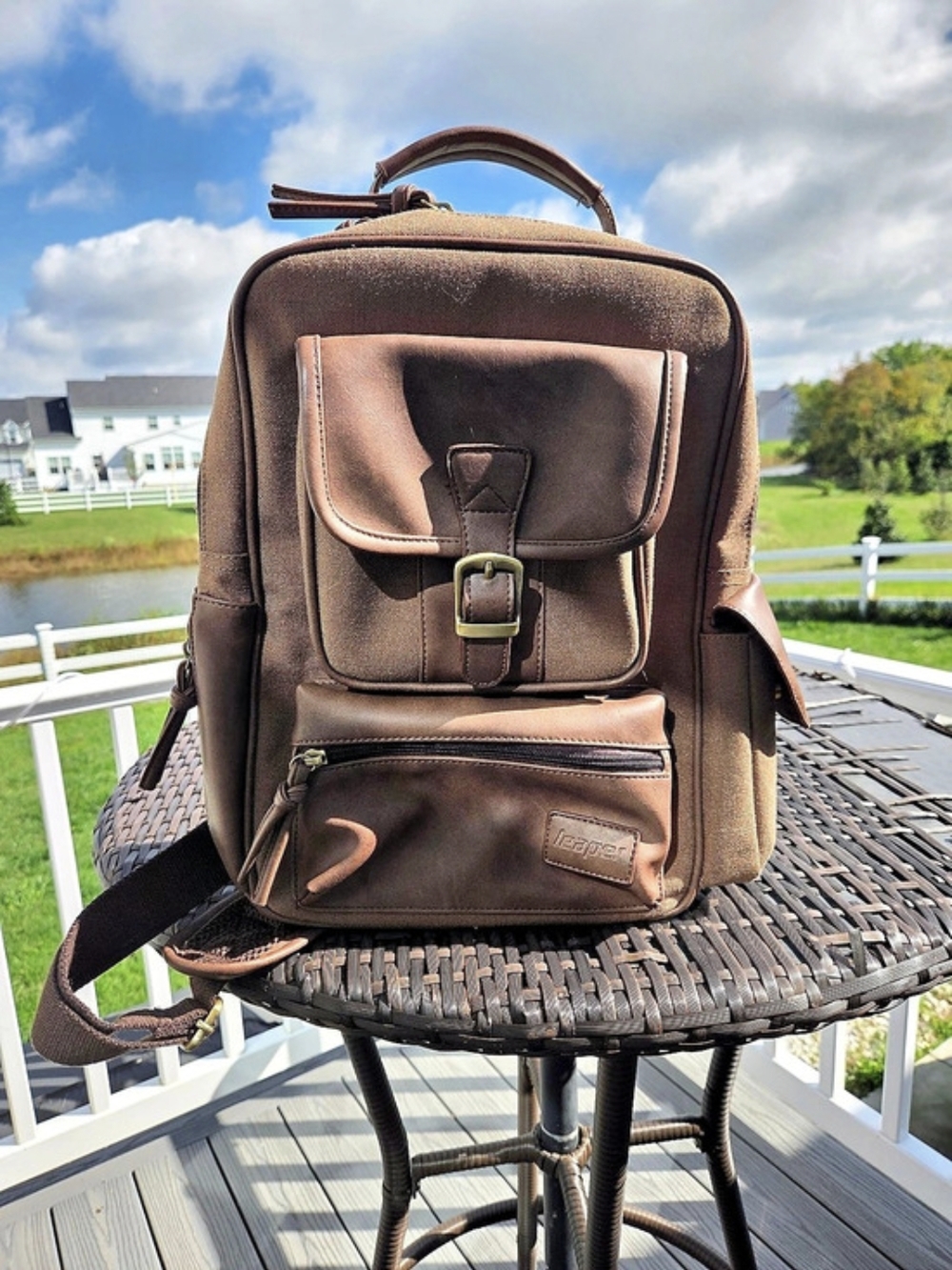 Leaper Brown Backpack